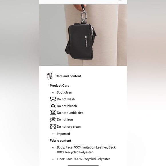 NWT- Lululemon Cactus Dual Pouch- Black & Silver- Leather/Cactus 🌵 Material - Picture 11 of 13